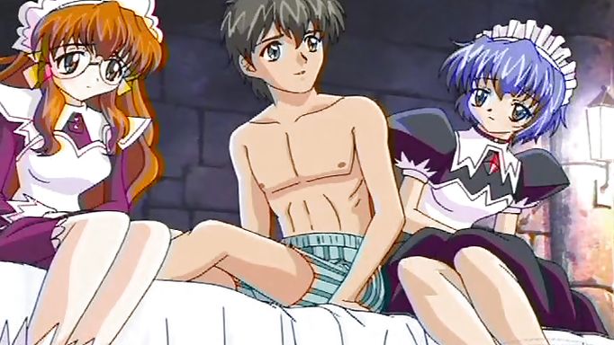 Hentai Threesome With A Guy And Two Sweet Girls