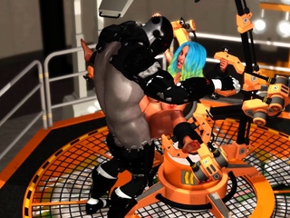 Sex male android bangs hard a hot woman in the sci-fi lab