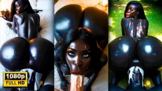 Thick Hot Dark Chocolate Bimbos Riding And Getting Throat Fucked – Ai Generated