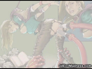 3D Hentai Cuties Ruined by Monsters!